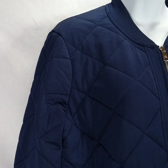 Ralph Lauren Navy Quilted Bomber Jacket - Picture 6 of 16